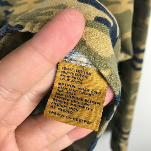 Stapleford Workwear To The State Mens Camouflage Button Up Shirt Sz Medium - Picture 5 of 9